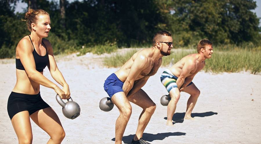 Tuky spaľujúci Kettlebell Swing