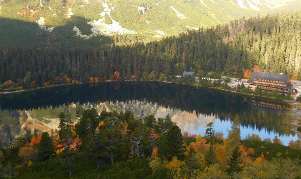 Popradské pleso - turistické trasy/ cyklotrasy Vysoké Tatry