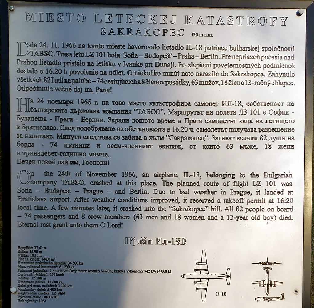 Malokarpatský výlet na Sakrakopec miesto leteckej havárie