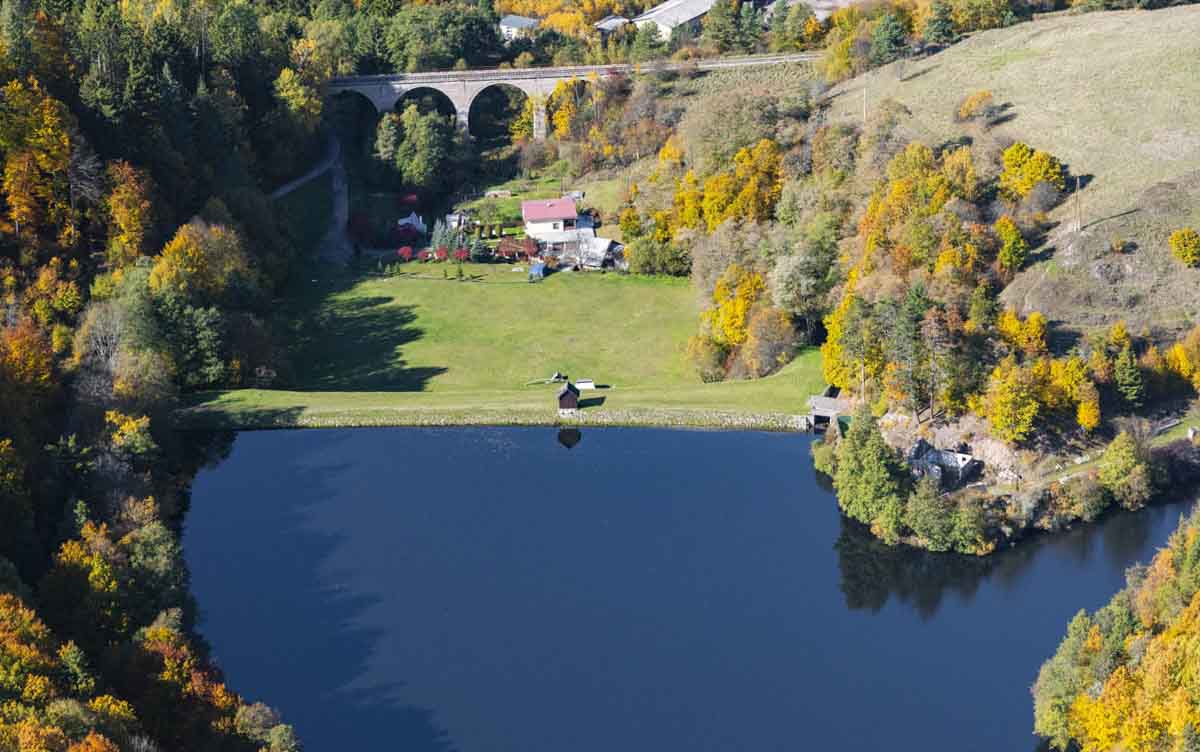 Banská Štiavnica a okolie z neba