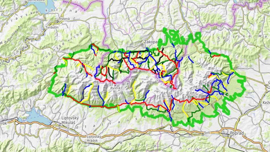 prehľadná mapa uzáver