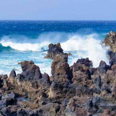 Lanzarote: El Golfo divoký Atlantik pod Timanfayou