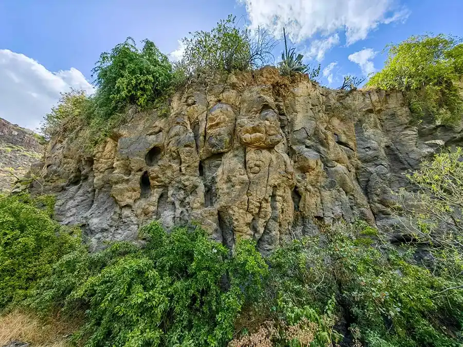 Barranco de San Miguel y El Pastel lávové vrstvy