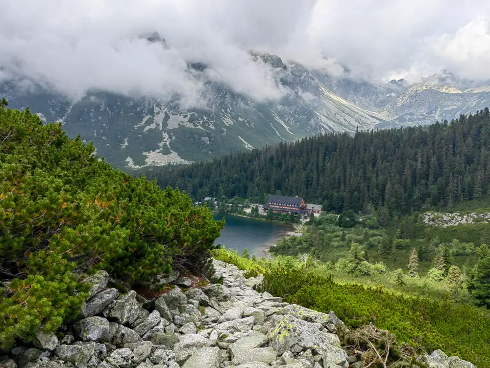 Pohľad z Ostrvy na Popradské pleso