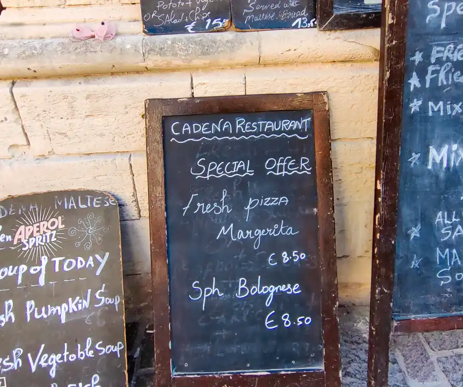 Street menu