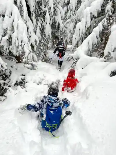 S deťmi na Veľký Javorník