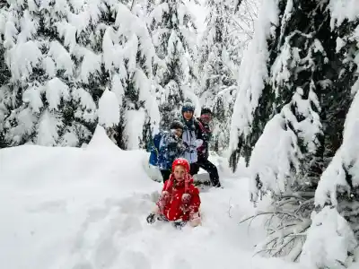 S deťmi na Veľký Javorník