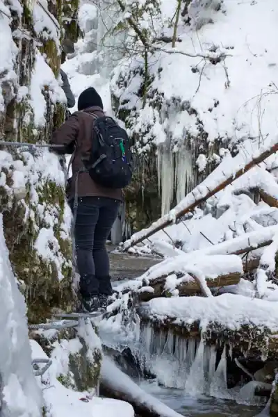 Zimná Tiesňava Čertova dolina