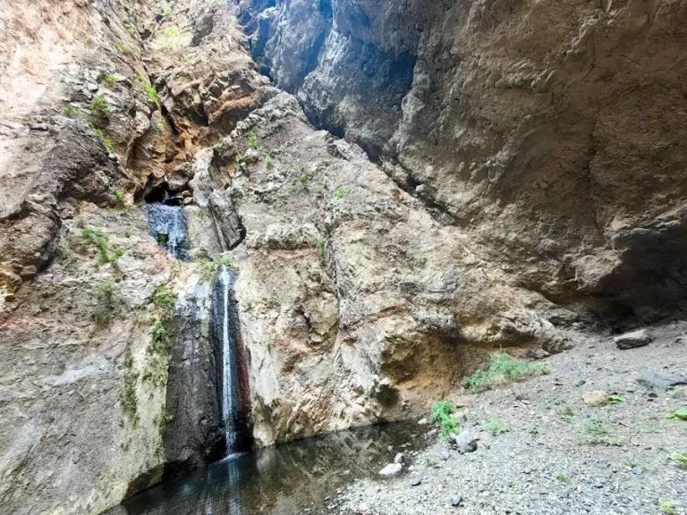 Vodopád na konci Barranco del Infierno