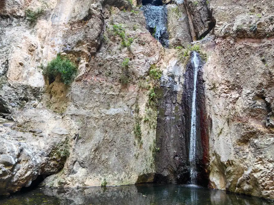 Vodopád na konci Barranco del Infierno