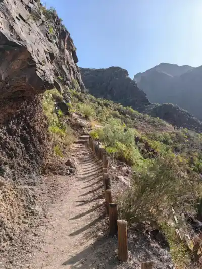 V prvej časti pohodový skalný chodník Barranco del Infierno