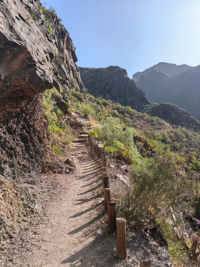 V prvej časti pohodový skalný chodník Barranco del Infierno