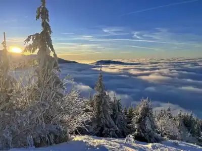 Západ slnka cestou z Poludňového grúňa