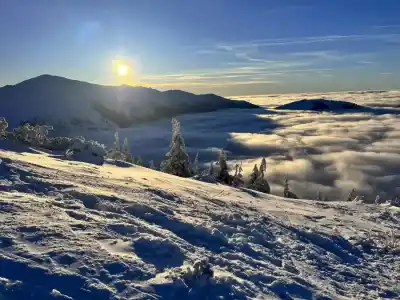 Západ slnka cestou z Poludňového grúňa