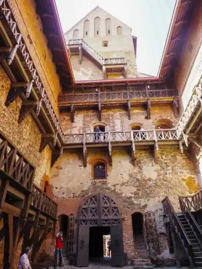 Vnútro hradu Trakai