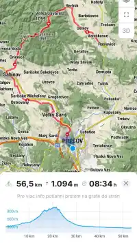 Mapa trasy MTB na Lysú Horu