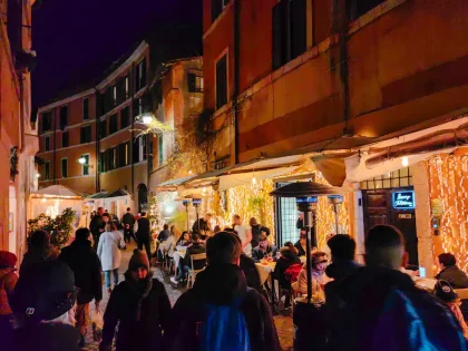 Nočný život v Trastevere