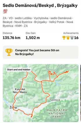 Mapa trasy