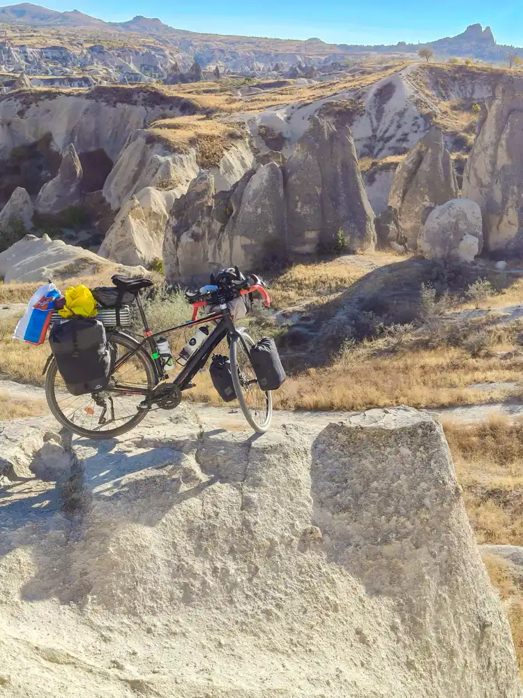 Bicyklom v turecku Kapadocia
