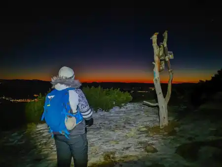 bezpečný zostup na Baranec potme