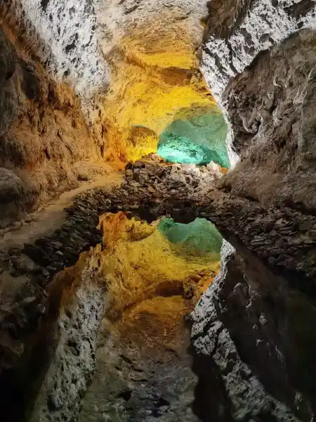 Cueva Verde vnútorné zrkadlenie jazera