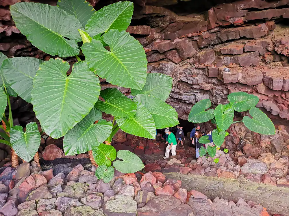 Výstup z jaskyne Cueva Verde
