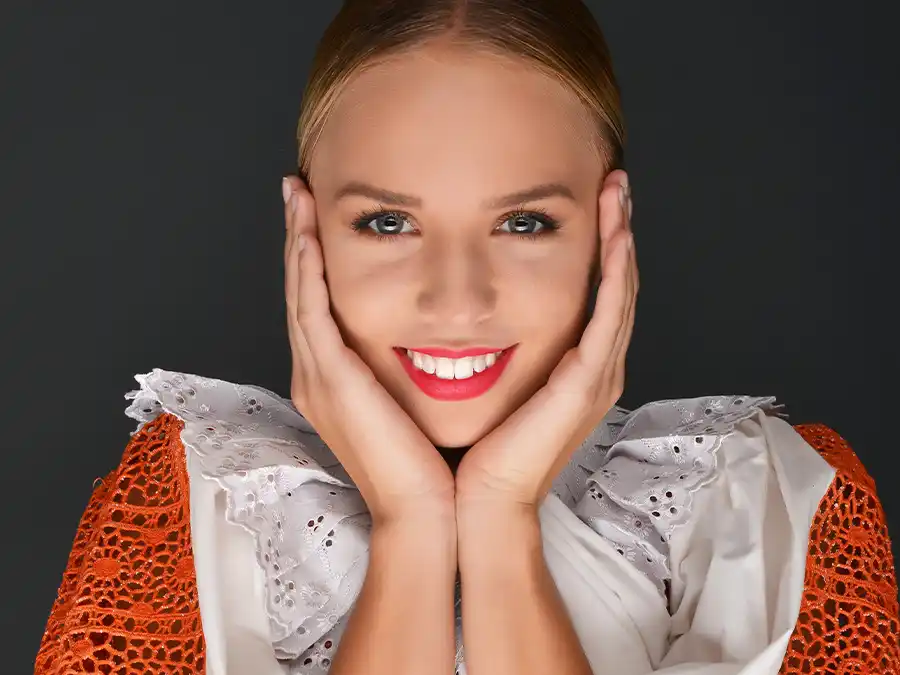 slovak foklkore girl deposit photos