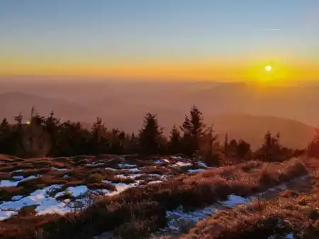 Západ slnka na Volovci