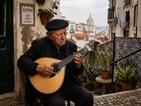 Lisabon Fado guitarist in Alfama