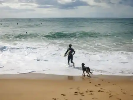 Beh na boso na Praia de Faro